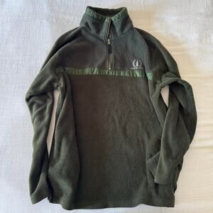 Vintage Cape Cod Quarter Zip Green Fleece Pullover - L/XL